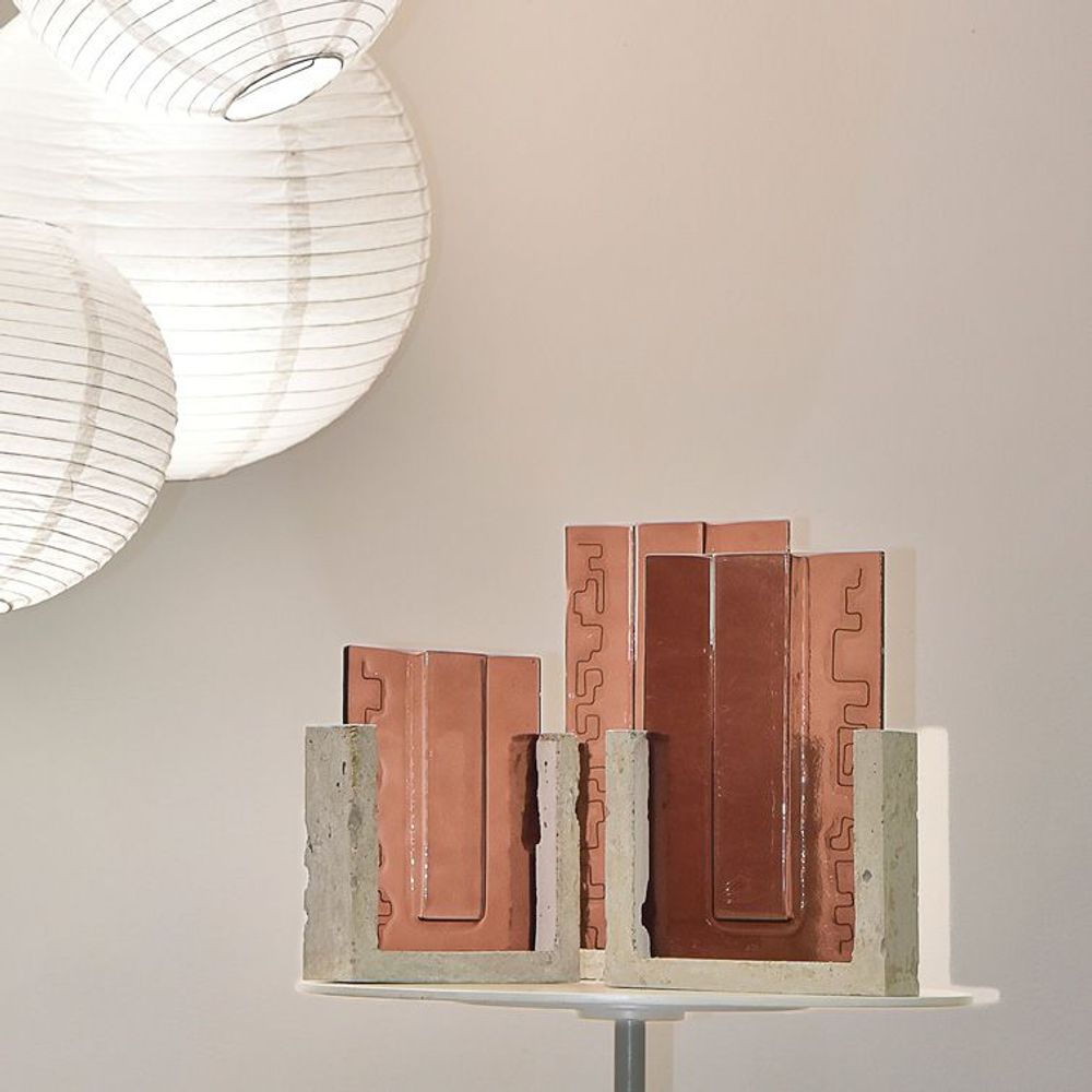 Art glass - Vase. RETBA. Triptych. Canopy Collection - AURORE BOUTER GLASS ART