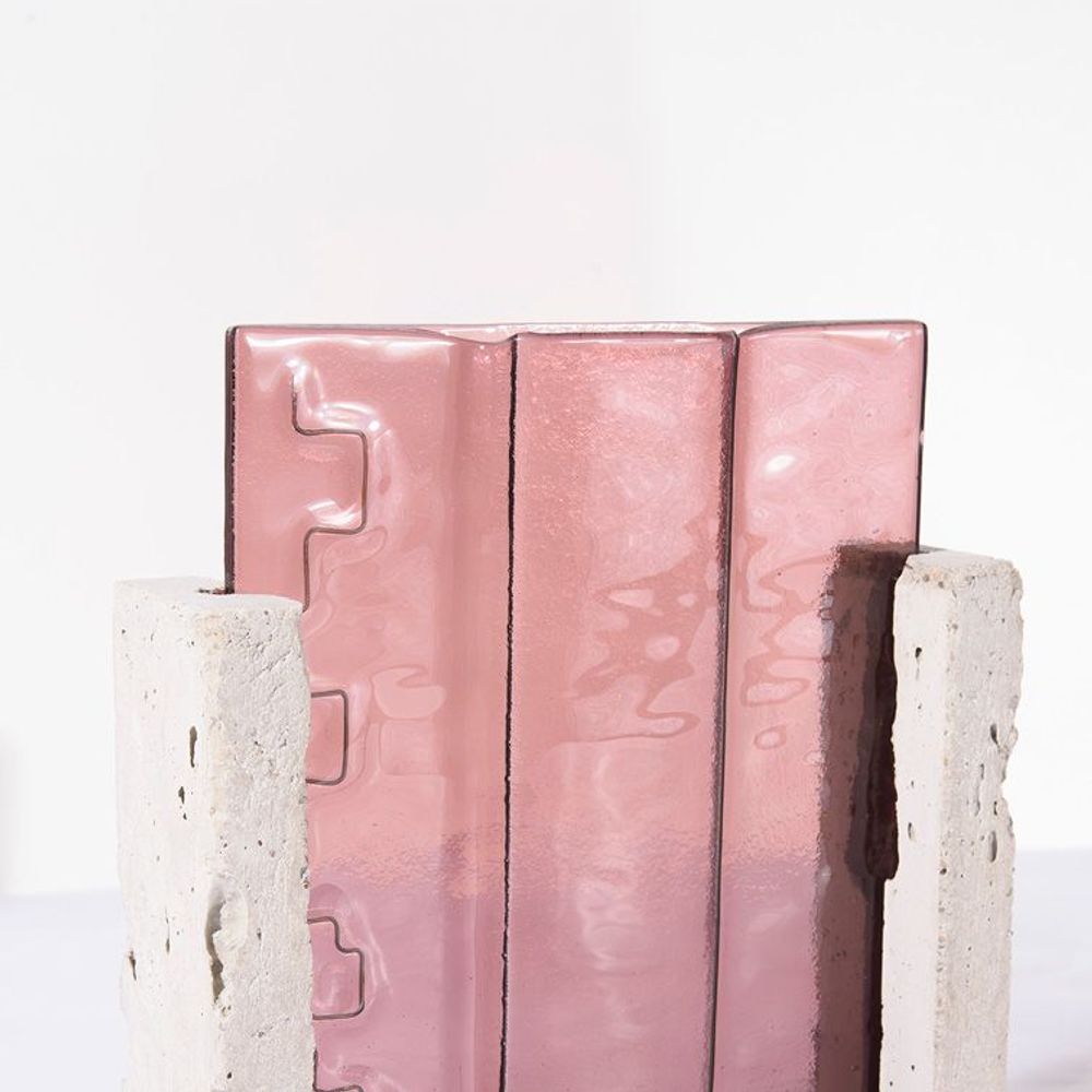 Art glass - Vase. RETBA. Triptych. Canopy Collection - AURORE BOUTER GLASS ART