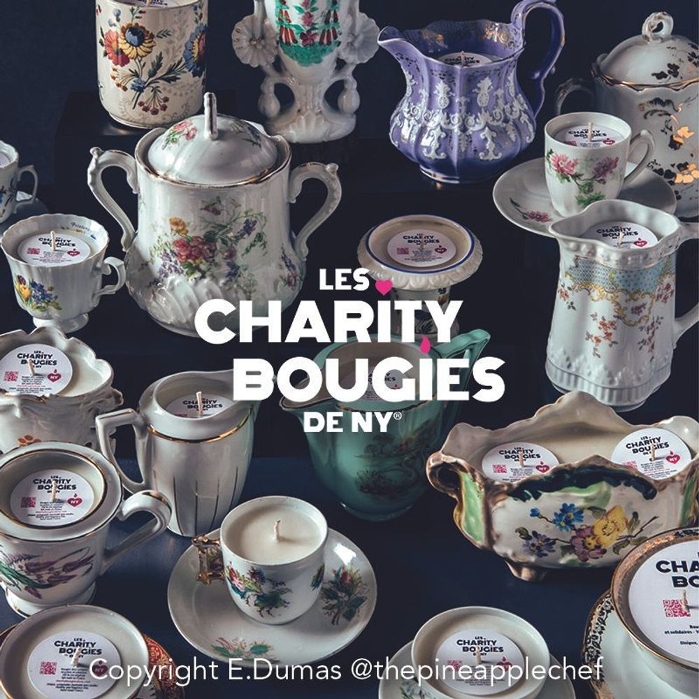 Objets de décoration - BOUGIES PORCELAINE S ET M - CHARITY BOUGIES DE NY