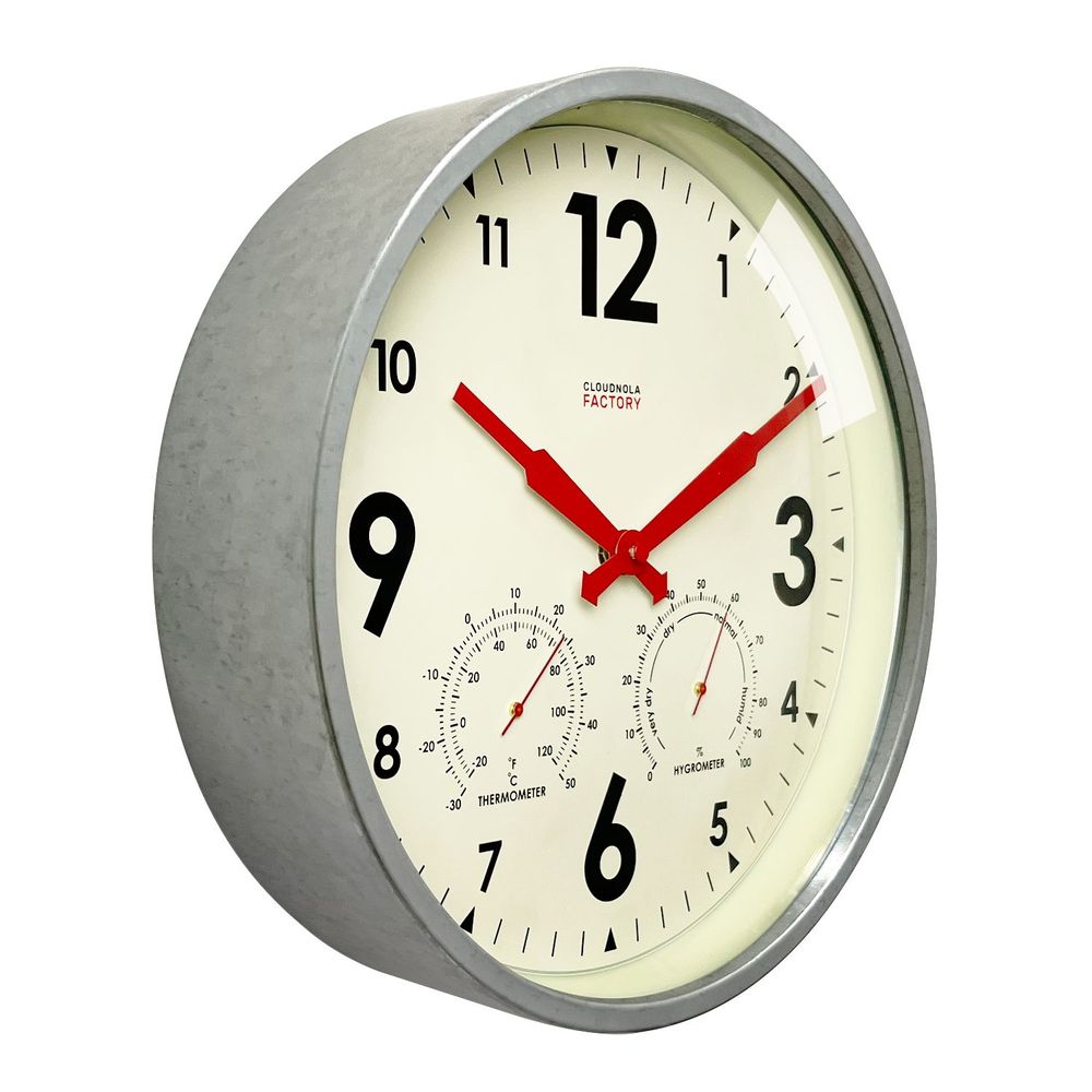 Outdoor decorative accessories - Weather-Resistant Outdoor Clock with Hygrometer + Temp - Diam 30 cm - CLOUDNOLA