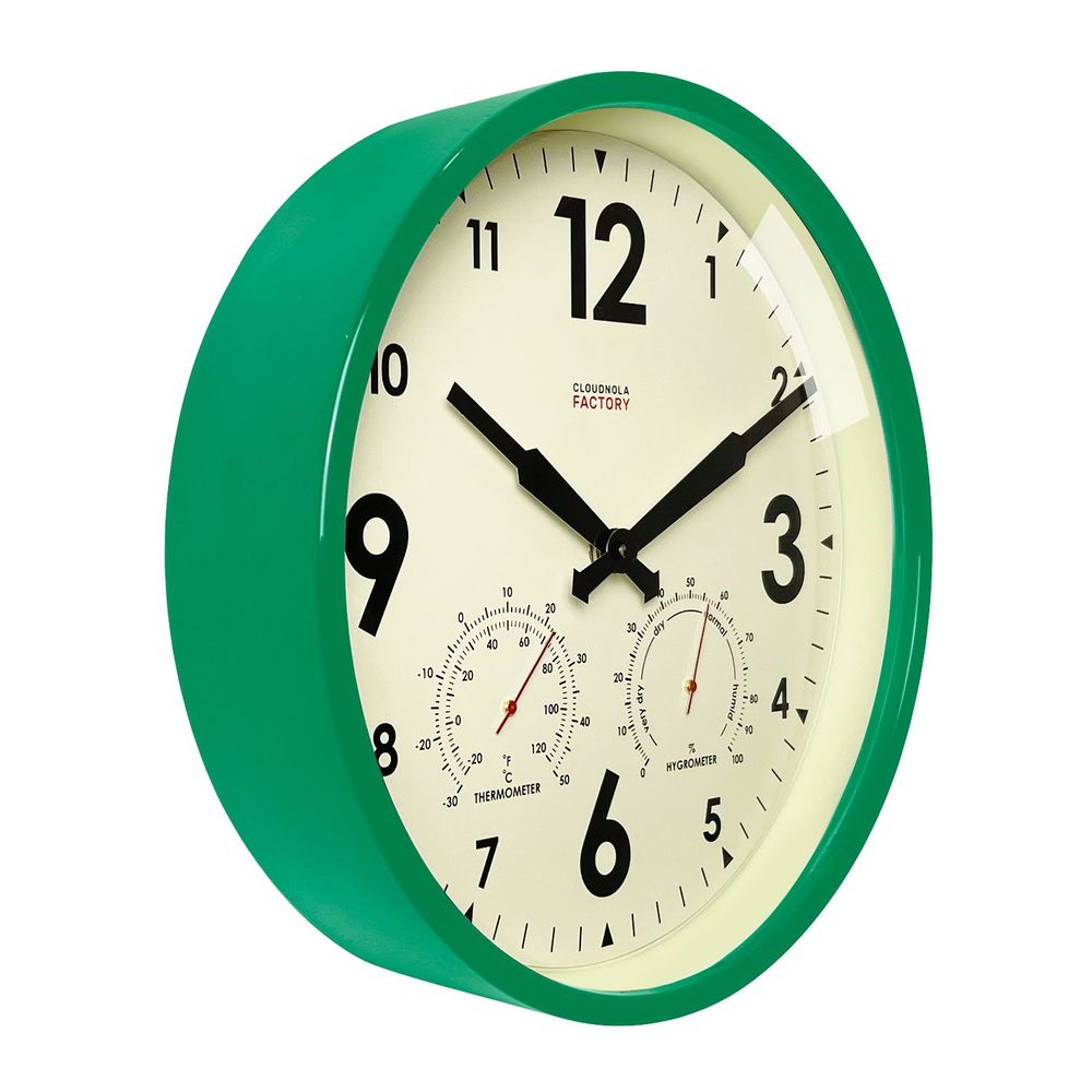 Outdoor decorative accessories - Weather-Resistant Outdoor Clock with Hygrometer + Temp - Diam 30 cm - CLOUDNOLA