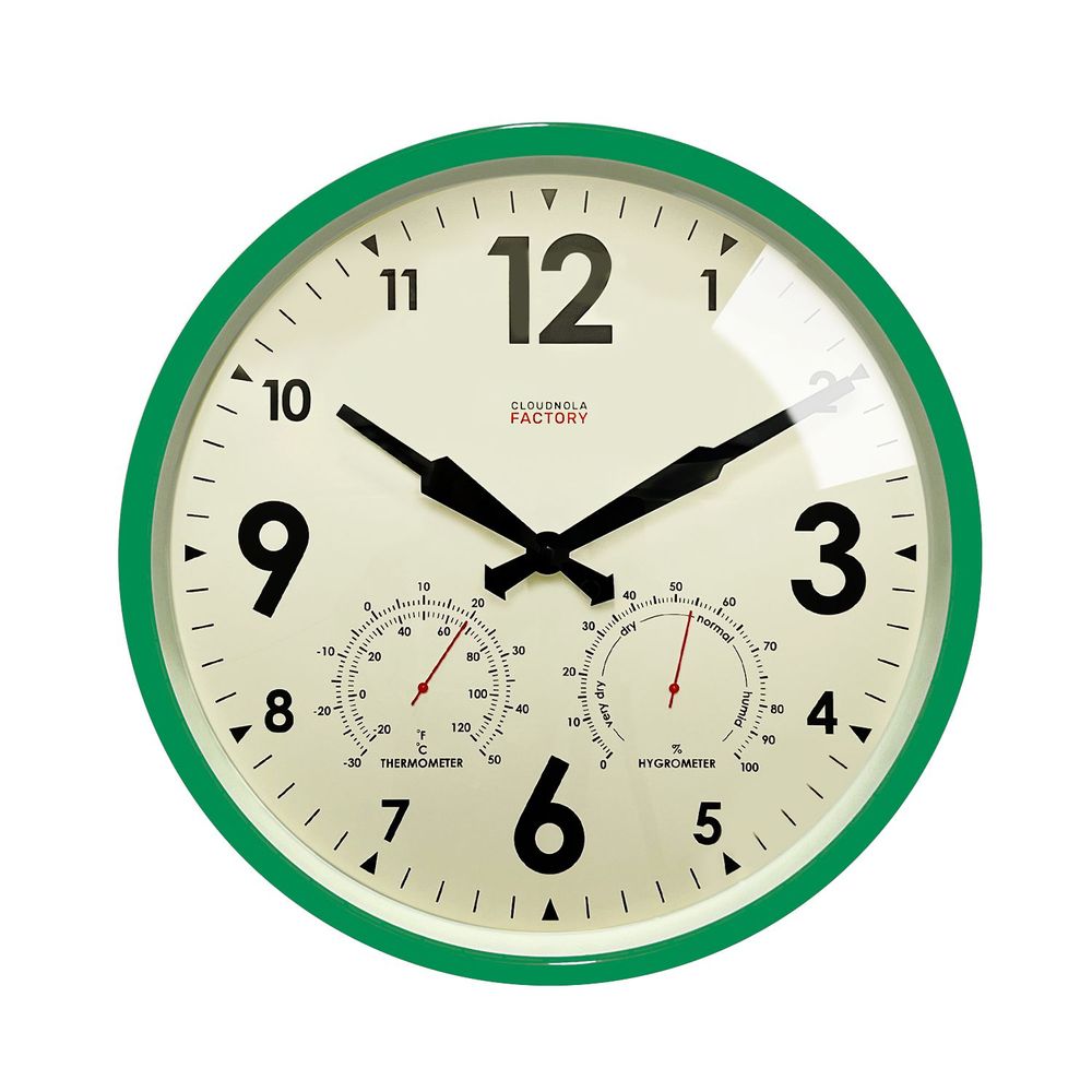 Outdoor decorative accessories - Weather-Resistant Outdoor Clock with Hygrometer + Temp - Diam 30 cm - CLOUDNOLA