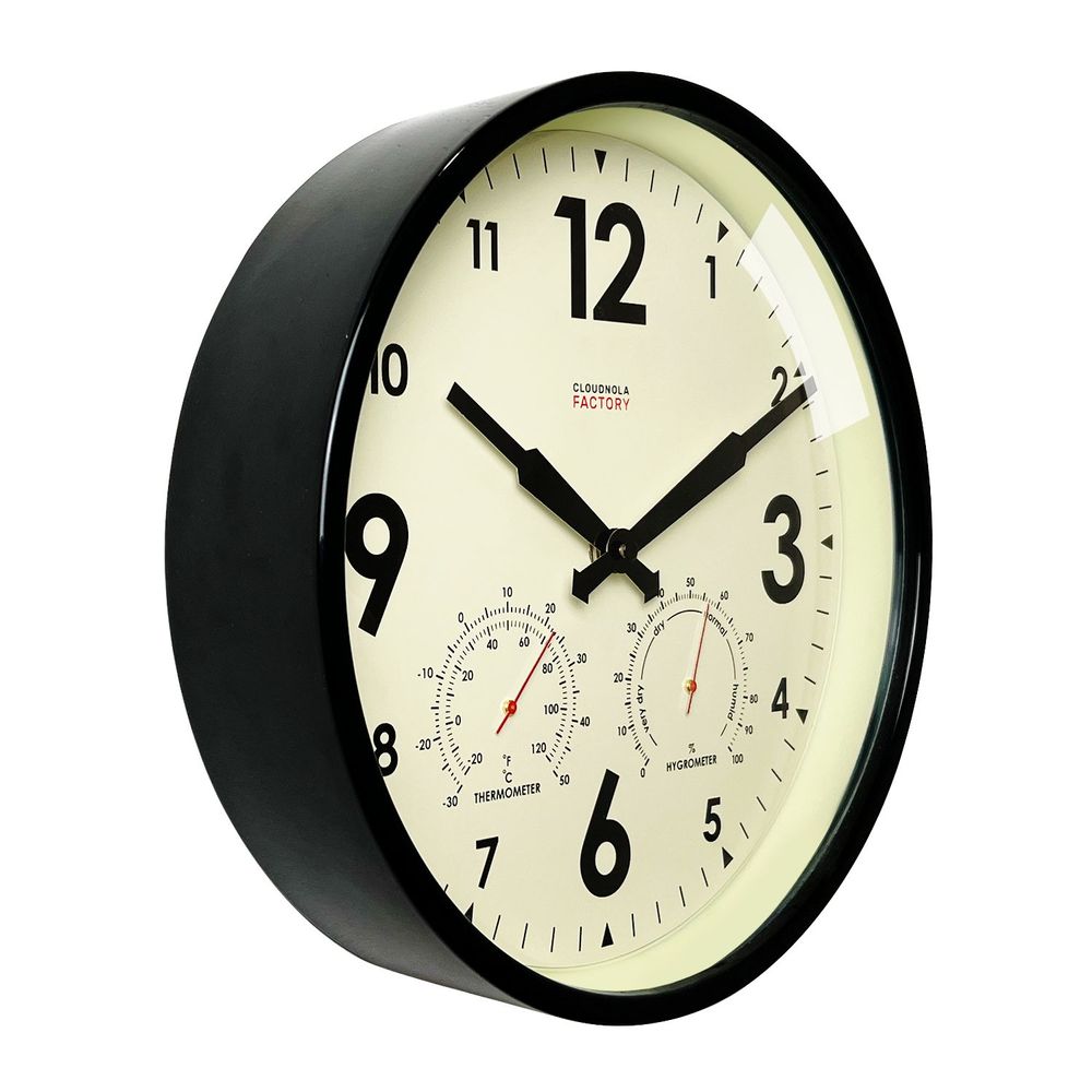 Outdoor decorative accessories - Weather-Resistant Outdoor Clock with Hygrometer + Temp - Diam 30 cm - CLOUDNOLA