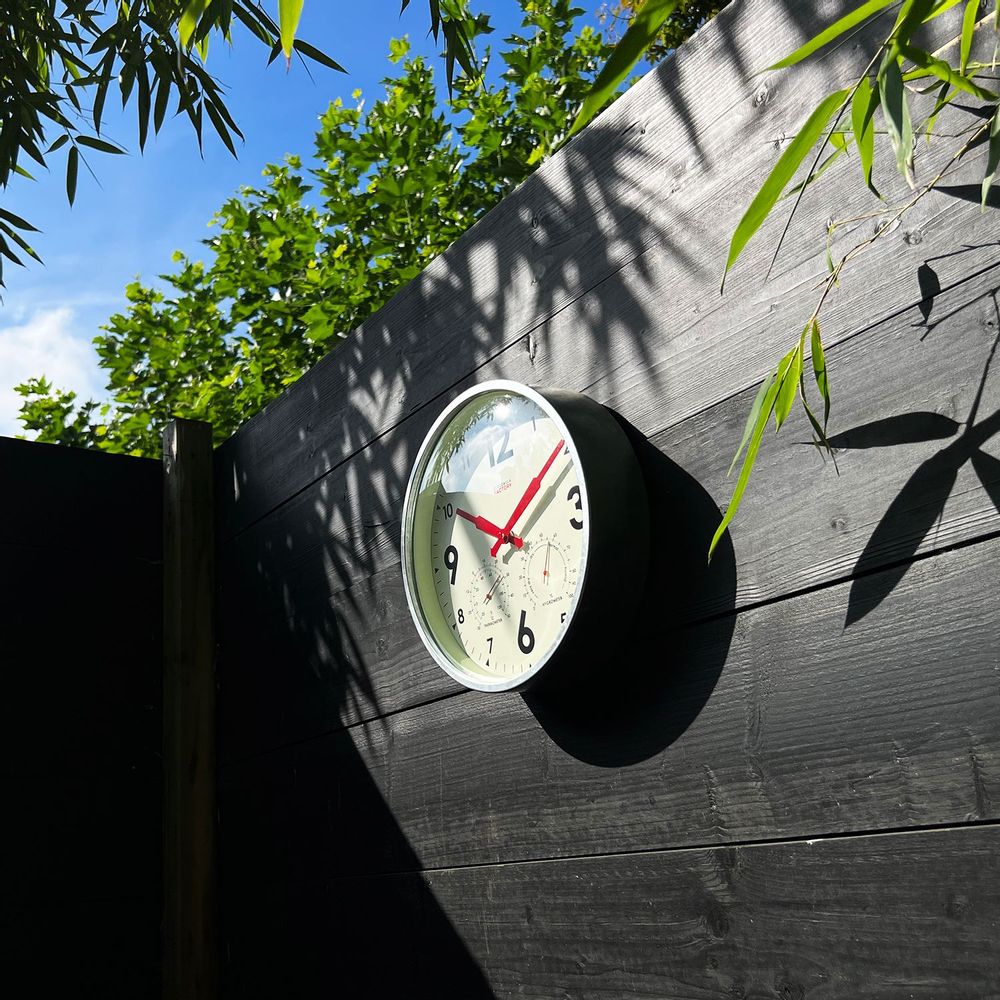 Outdoor decorative accessories - Weather-Resistant Outdoor Clock with Hygrometer + Temp - Diam 30 cm - CLOUDNOLA