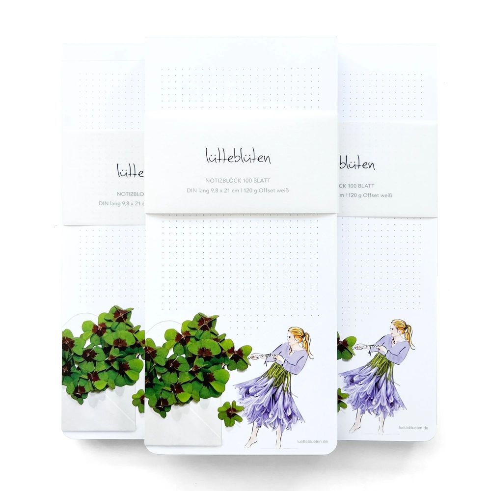 Papeterie - Bloc-notes | Bonne chance - LUETTEBLUETEN
