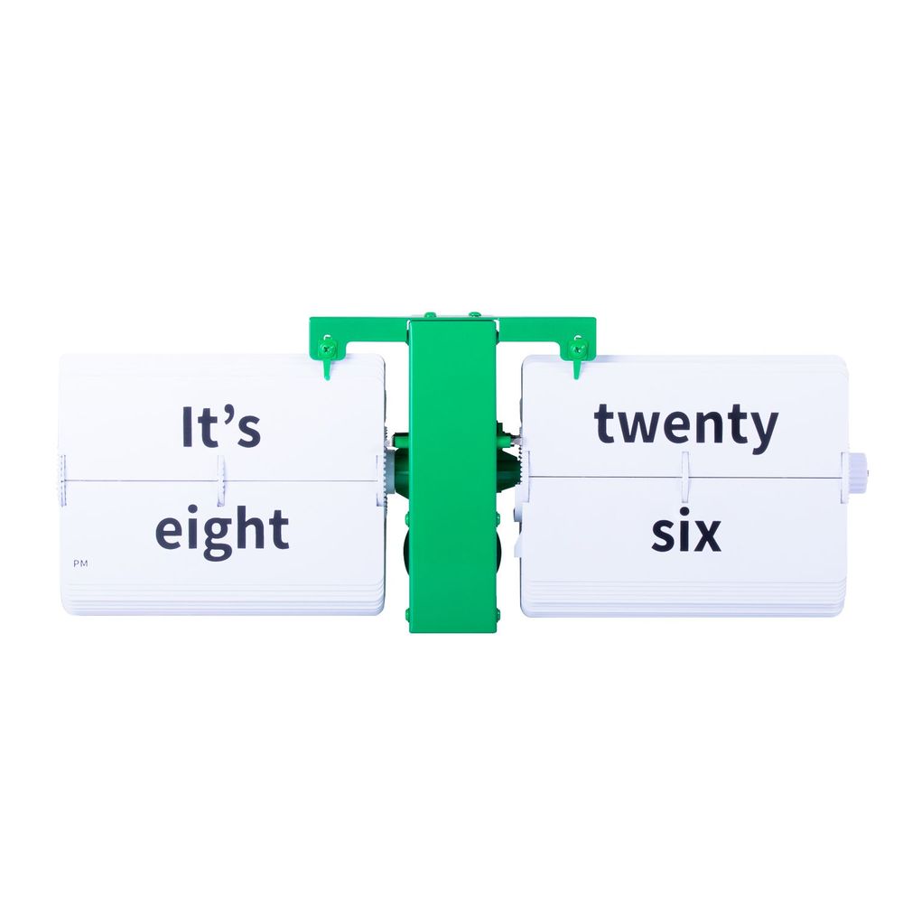 Clocks - MoMA Collection Flip Clocks in Yellow and Green - 37 x 14 x 9 cm - CLOUDNOLA