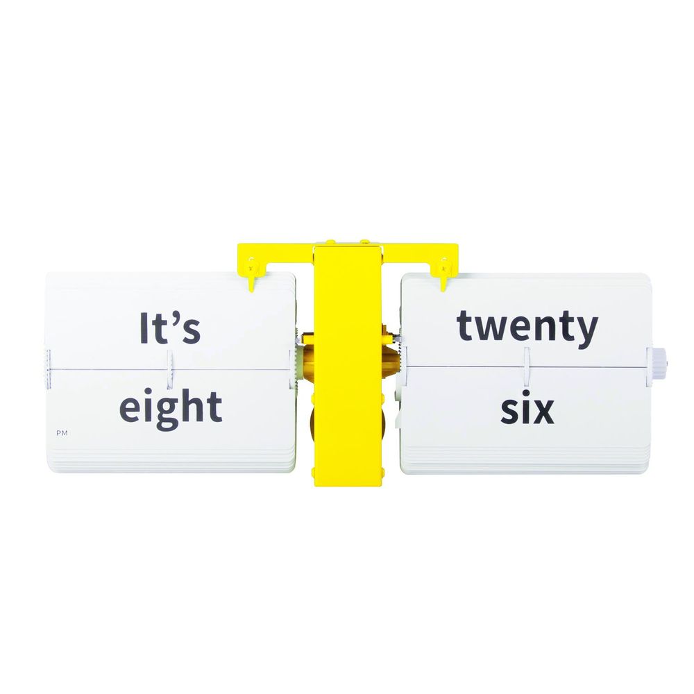Clocks - MoMA Collection Flip Clocks in Yellow and Green - 37 x 14 x 9 cm - CLOUDNOLA