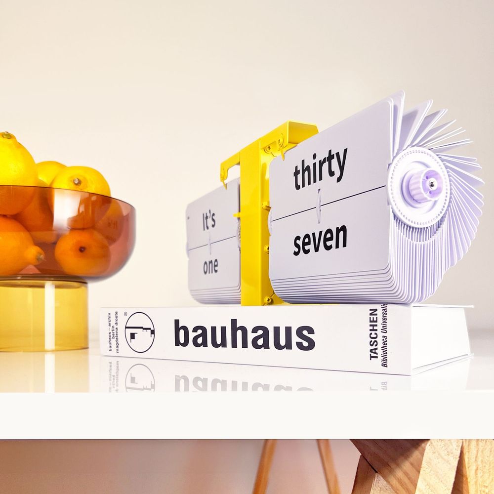 Clocks - MoMA Collection Flip Clocks in Yellow and Green - 37 x 14 x 9 cm - CLOUDNOLA