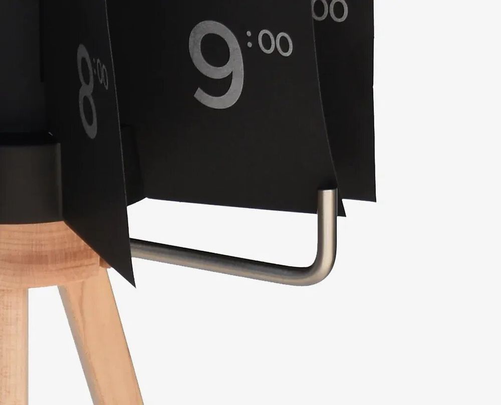 Clocks - Besonder NRH Standing Clock Mini - Hourly Slow Rotating Wooden Design - BEAMALEVICH