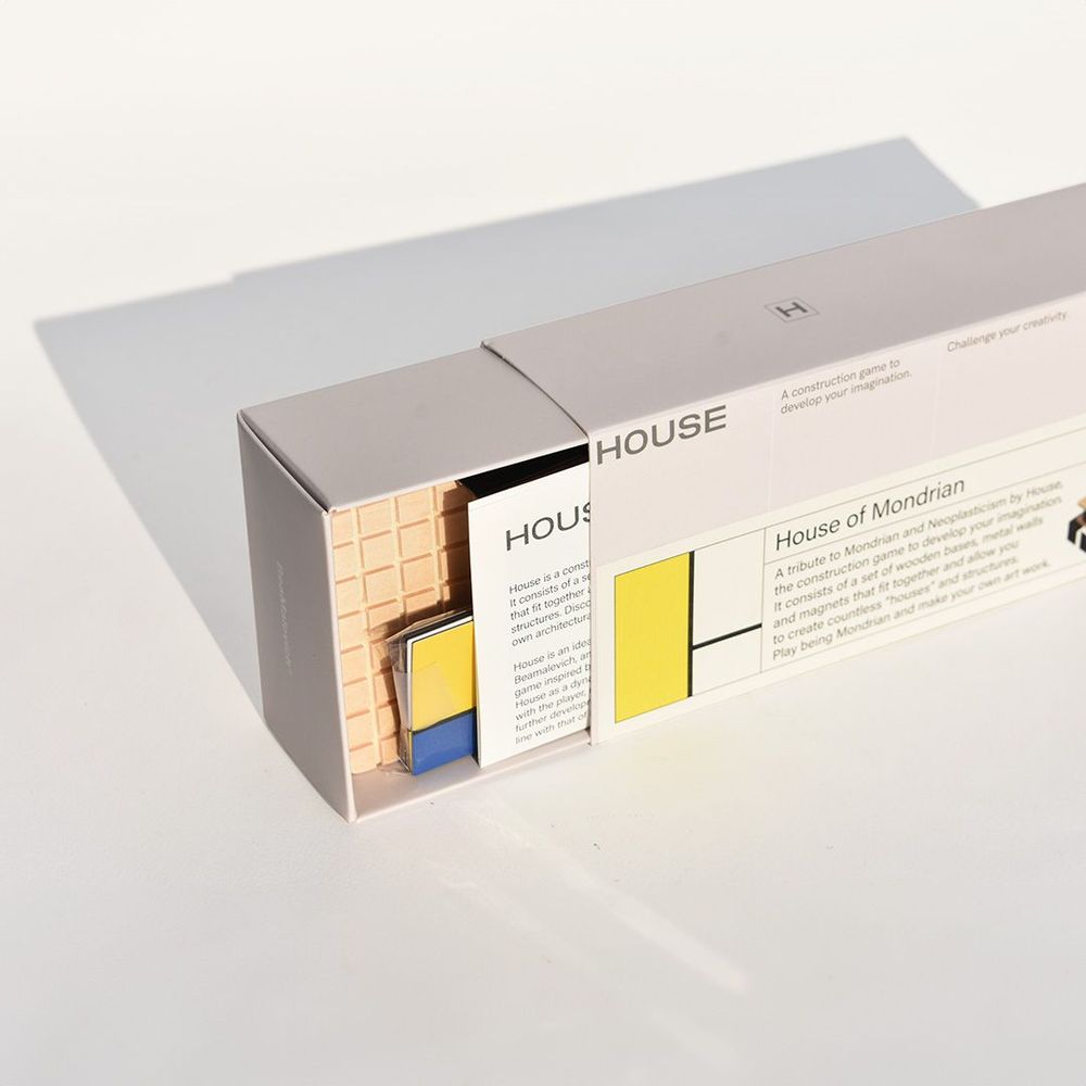 Decorative objects - HOUSE of Mondrian Construction Toy - Wood, Metal & Magnets - BEAMALEVICH