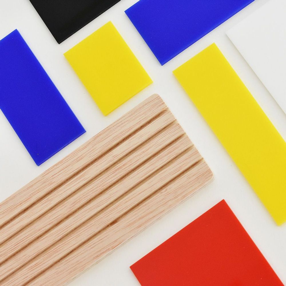 Design objects - Shapes of Mondrian - 3D Art toy - Decorative Movable De Stijl diorama - BEAMALEVICH