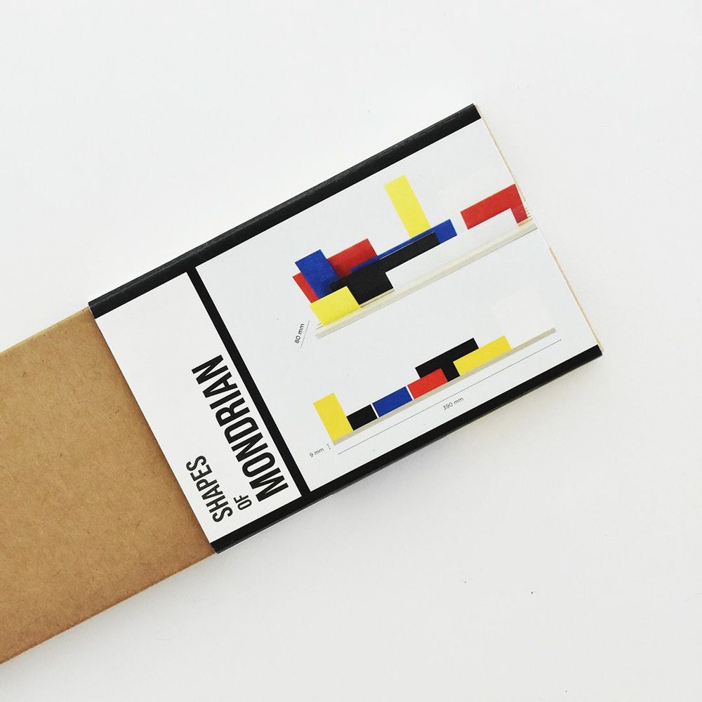 Design objects - Shapes of Mondrian - 3D Art toy - Decorative Movable De Stijl diorama - BEAMALEVICH
