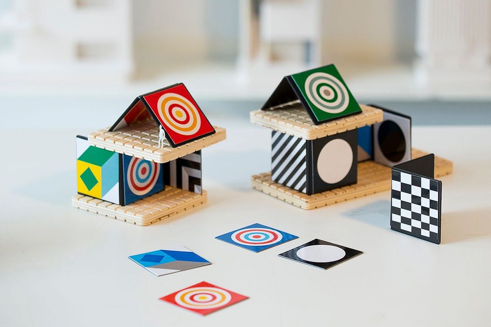 Decorative objects - HOUSE Op Art Construction Toy - Vasarely Inspired - BEAMALEVICH