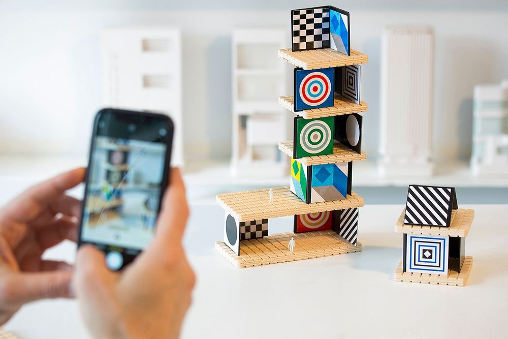 Decorative objects - HOUSE Op Art Construction Toy - Vasarely Inspired - BEAMALEVICH