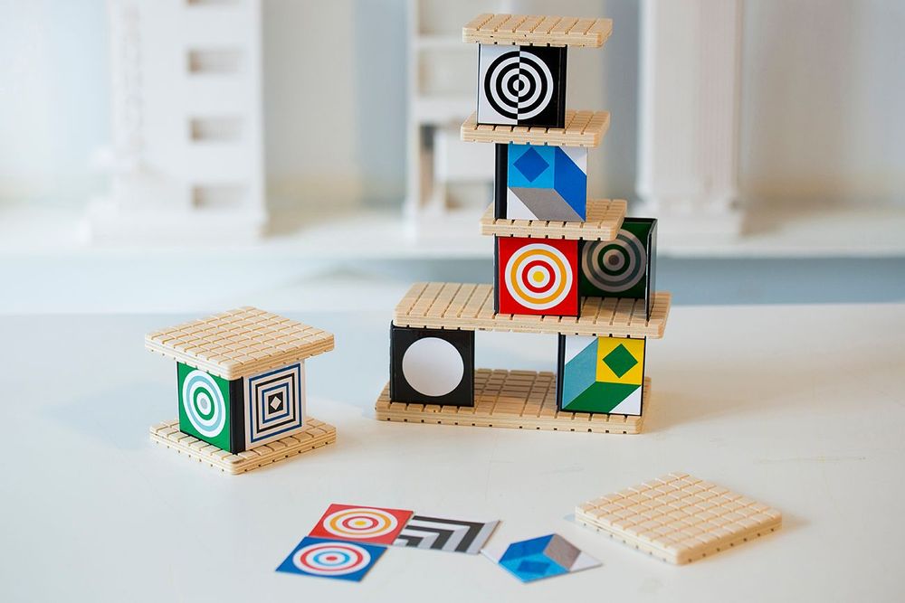 Decorative objects - HOUSE Op Art Construction Toy - Vasarely Inspired - BEAMALEVICH
