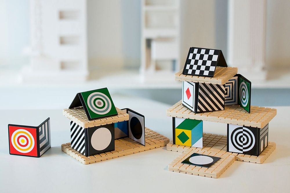 Decorative objects - HOUSE Op Art Construction Toy - Vasarely Inspired - BEAMALEVICH