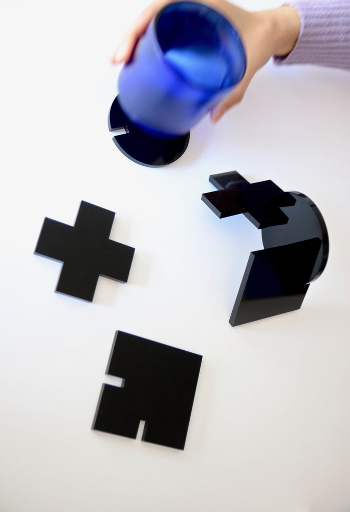 Kitchen utensils - Malevich Coasters Set of 6 - Suprematism inspired Acrylic drink bases - BEAMALEVICH