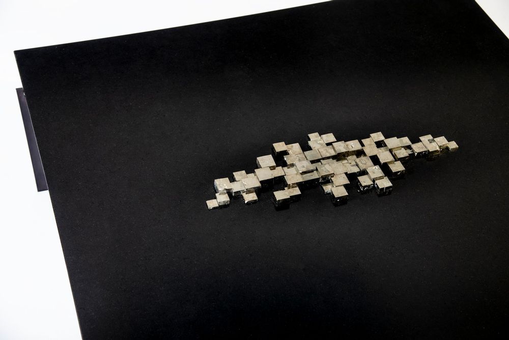 Decorative objects - PYRITE granite and pyrites coffee table. - ATELIER H