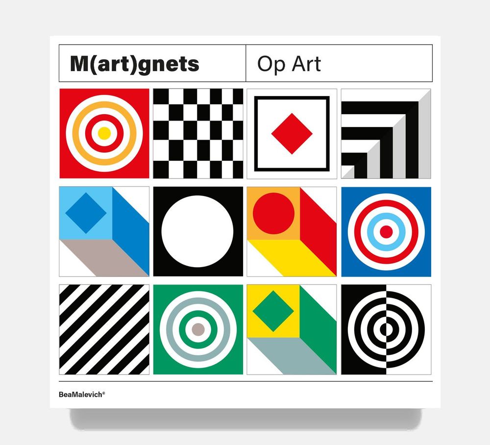 Decorative objects - Op Art Vasarely Fridge Cover Art Magnets - 12 pieces - BEAMALEVICH