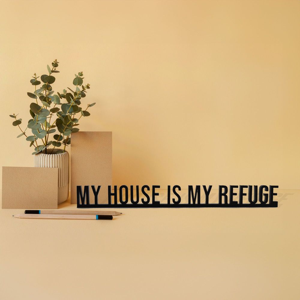 Decorative objects - My House is My Refuge 3D Architecture Decor Quote - Luìs Barragán - BEAMALEVICH