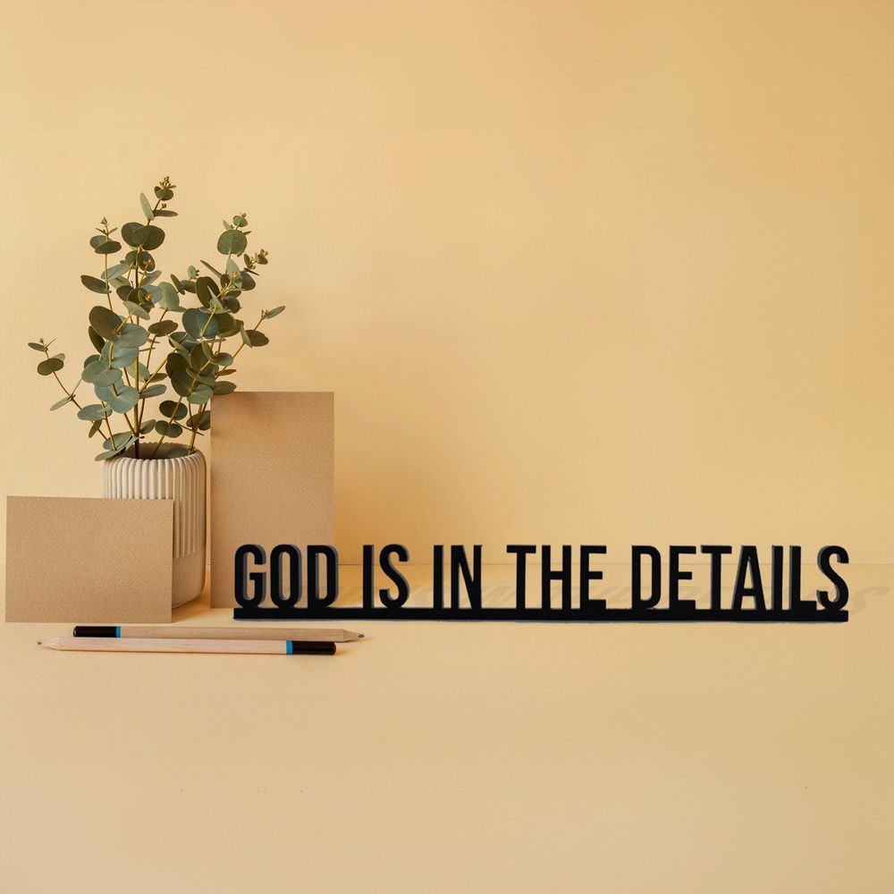 Decorative objects - God is in the Details 3D Architecture Decor Quote - Mies van der Rohe - BEAMALEVICH