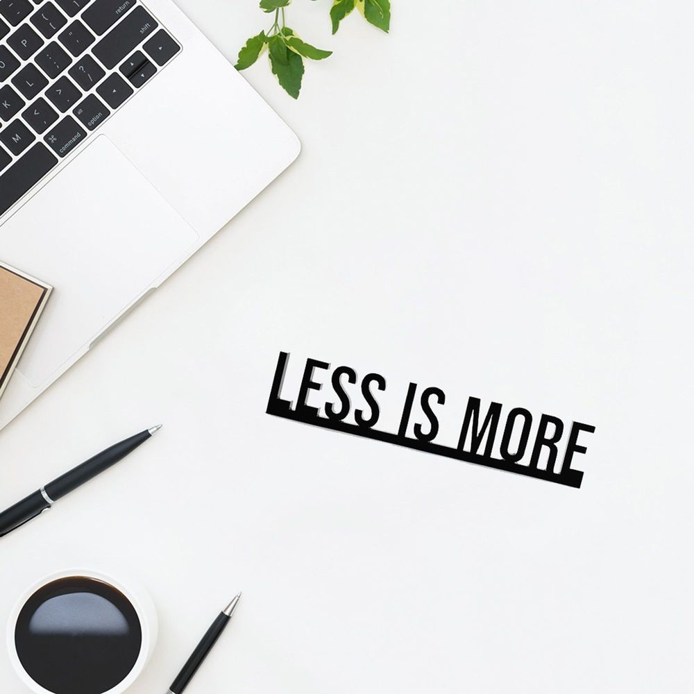 Decorative objects - Less Is More 3D Decorative Architecture Quote - Mies van der Rohe - BEAMALEVICH
