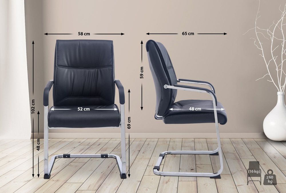 Chairs - Anubis Visitor Chair - Black - VIBORR