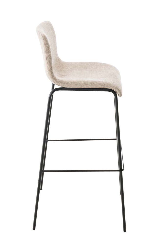 Tabourets - Fauteuil de bar Hoover - Métal Noir  et Tissu - VIBORR