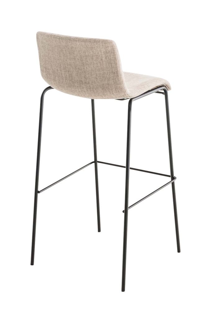 Tabourets - Fauteuil de bar Hoover - Métal Noir  et Tissu - VIBORR
