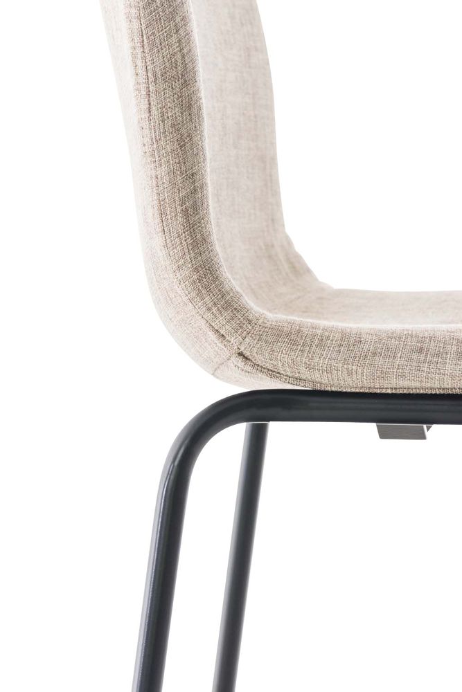 Tabourets - Fauteuil de bar Hoover - Métal Noir  et Tissu - VIBORR