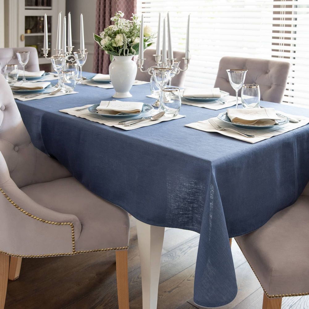 Table linen - Embroidered Placemats Candy Cane Silverline - 4 pieces - ROSEBERRY HOME