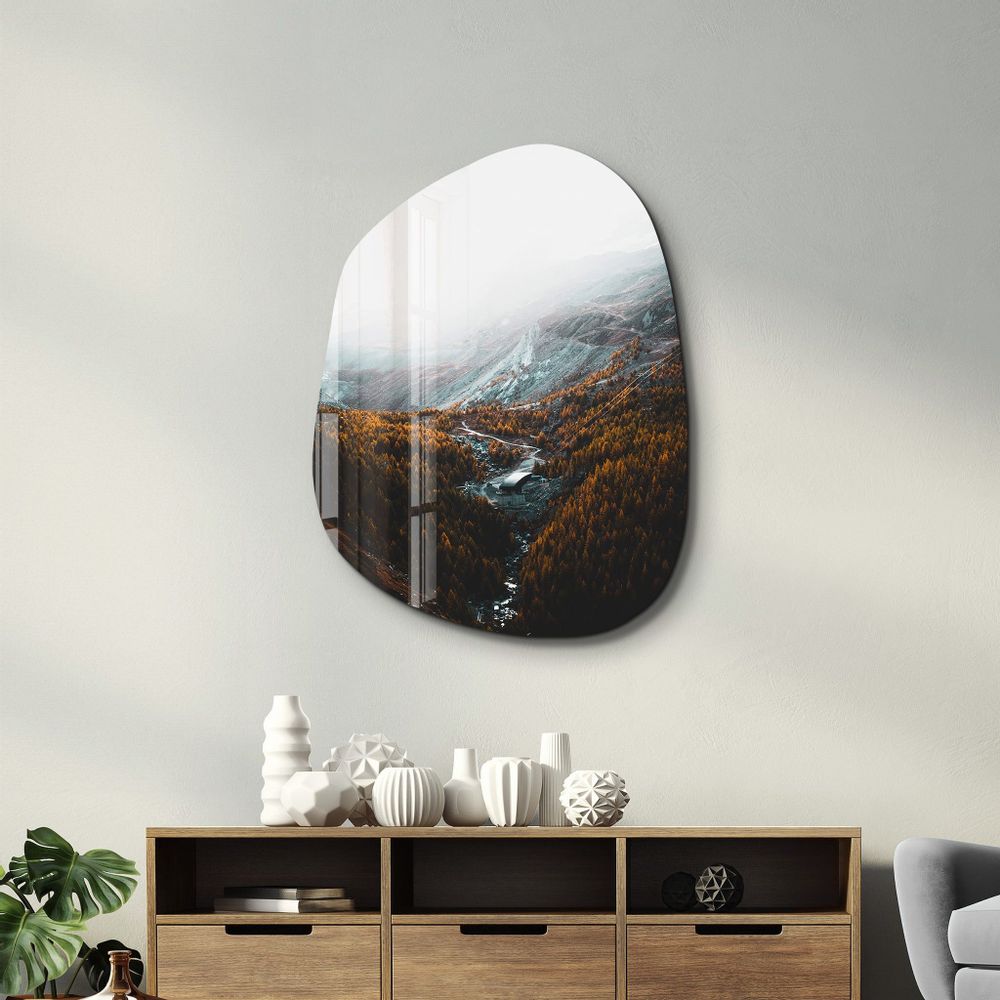 Other wall decoration - The Hill Amorphous Collection Glass Wall Art 88CMX68CM - ARTDESIGNA