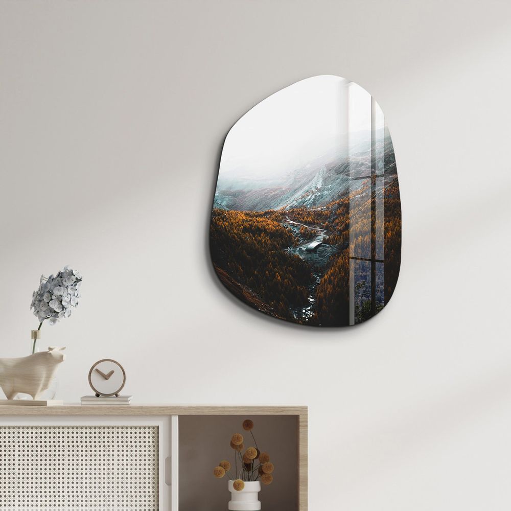 Other wall decoration - The Hill Amorphous Collection Glass Wall Art 88CMX68CM - ARTDESIGNA