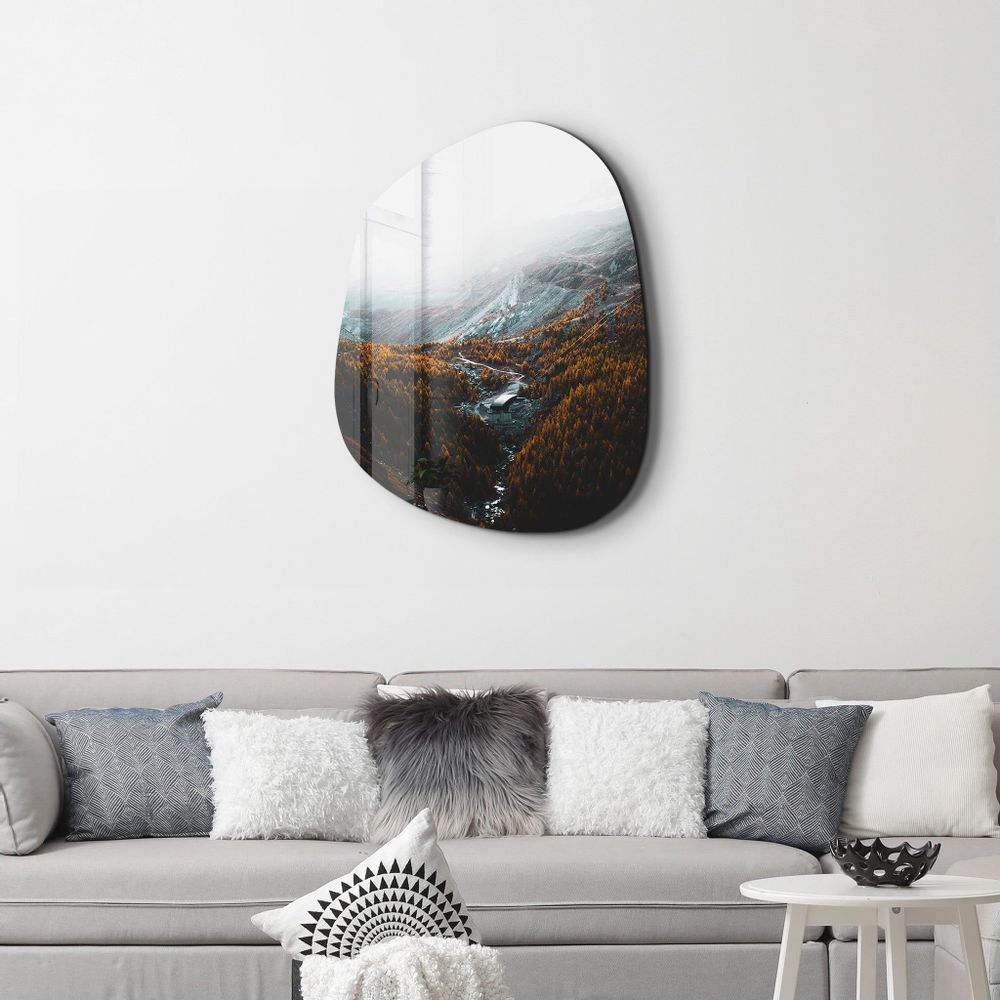 Other wall decoration - The Hill Amorphous Collection Glass Wall Art 88CMX68CM - ARTDESIGNA