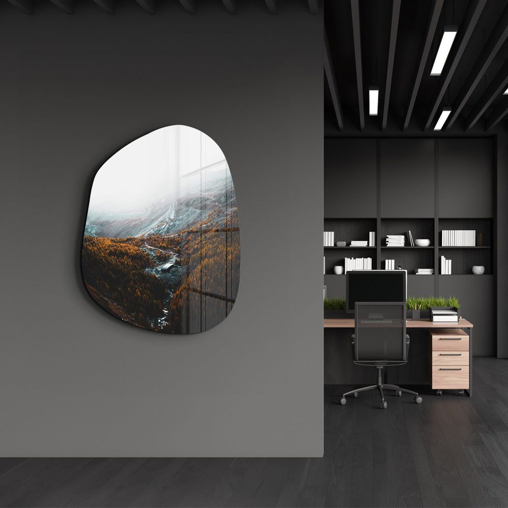Other wall decoration - The Hill Amorphous Collection Glass Wall Art 88CMX68CM - ARTDESIGNA