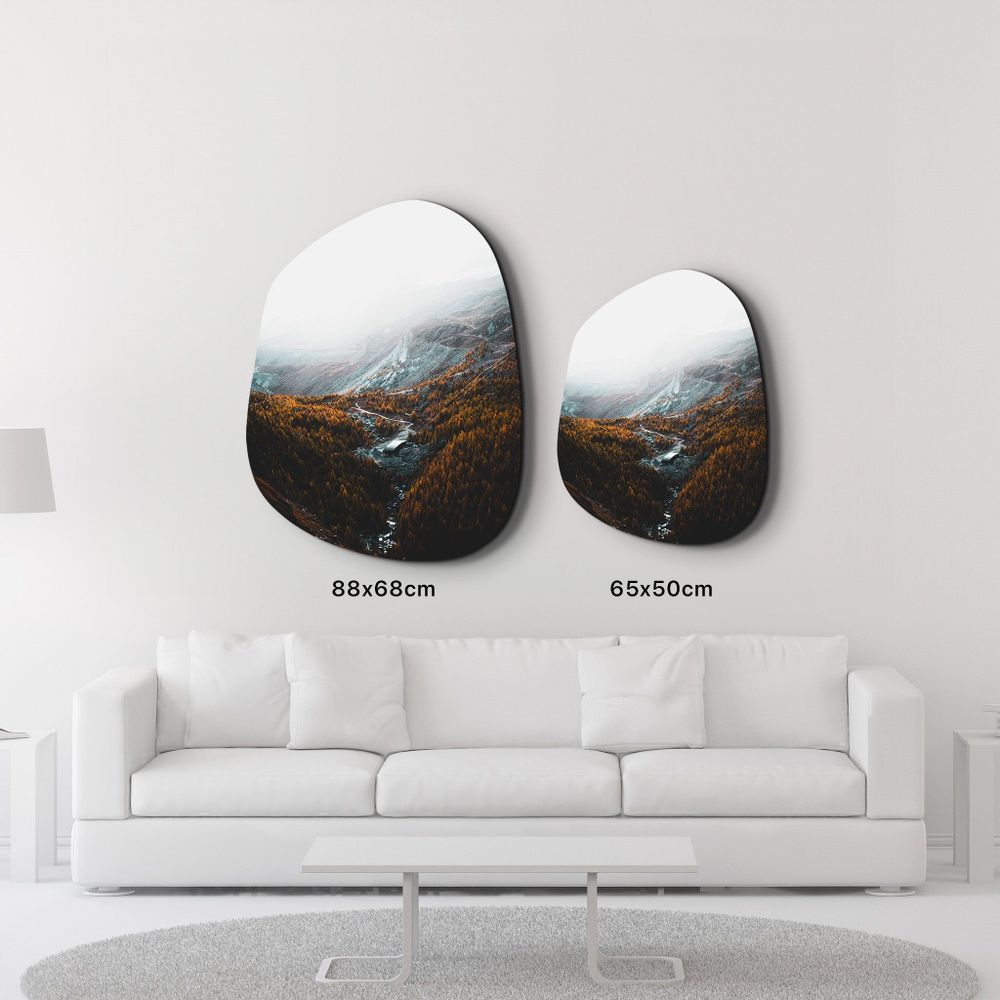 Other wall decoration - The Hill Amorphous Collection Glass Wall Art 88CMX68CM - ARTDESIGNA
