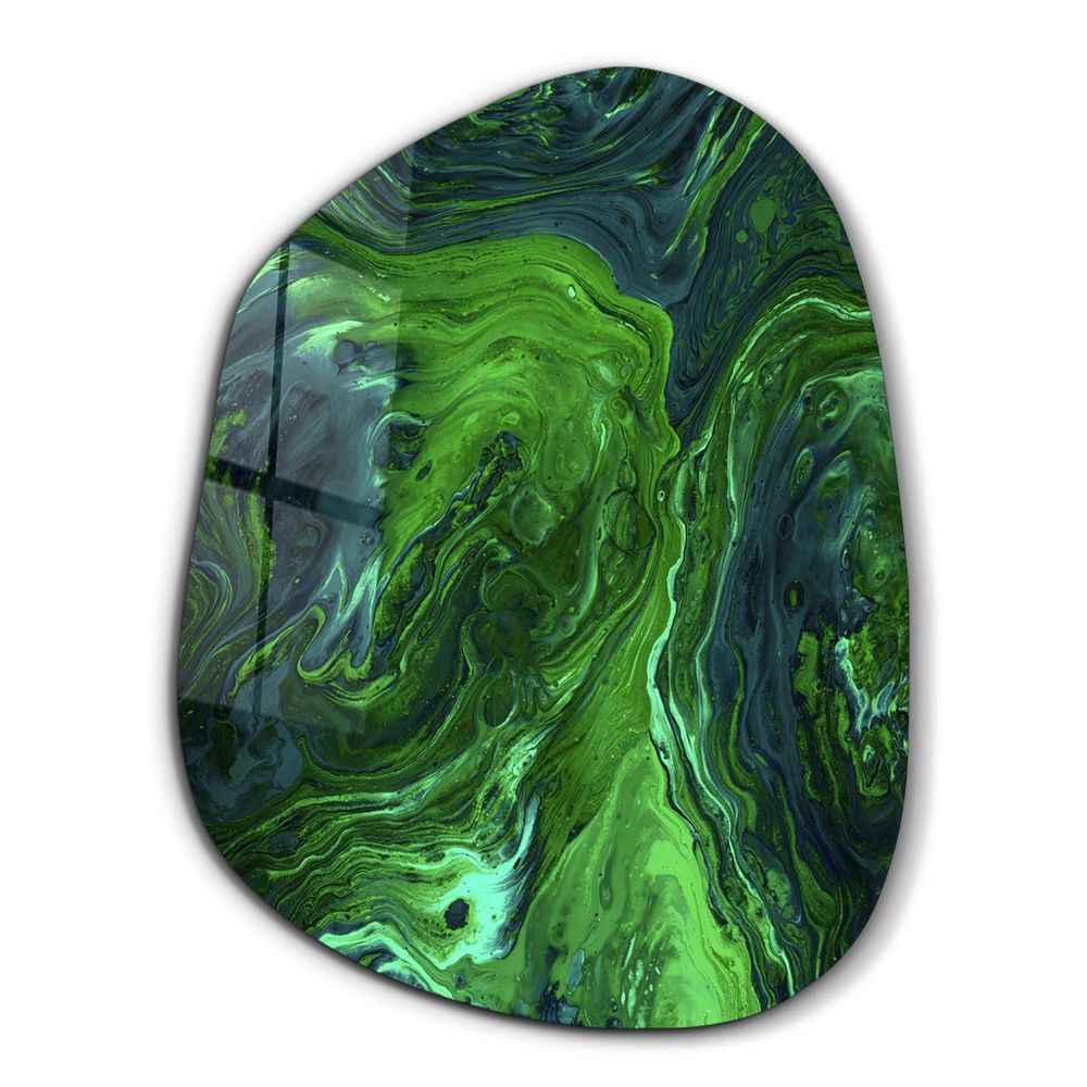 Other wall decoration -  Green Ink Amorphous Collection Glass Wall Art  88CMX68CM - ARTDESIGNA