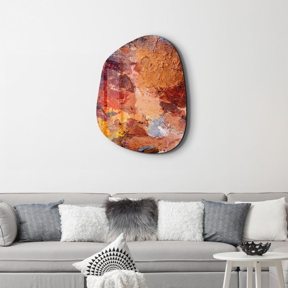 Autres décorations murales - Le chef-d'œuvre Art mural en verre de la collection Amorphe 88CMX68CM - ARTDESIGNA
