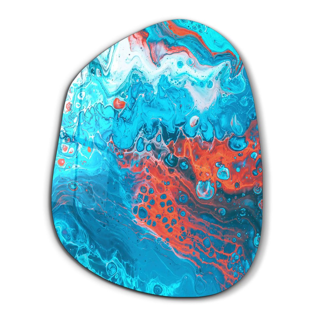 Other wall decoration - Lava in the Ocean Amorphous Collection Glass Wall Art 88CMX68CM - ARTDESIGNA