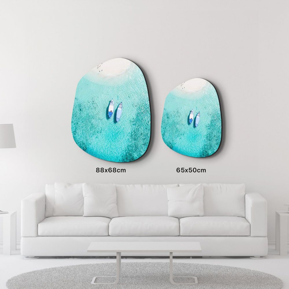 Other wall decoration - Maldives Amorphous Collection Glass Wall Art 88CMX68CM - ARTDESIGNA