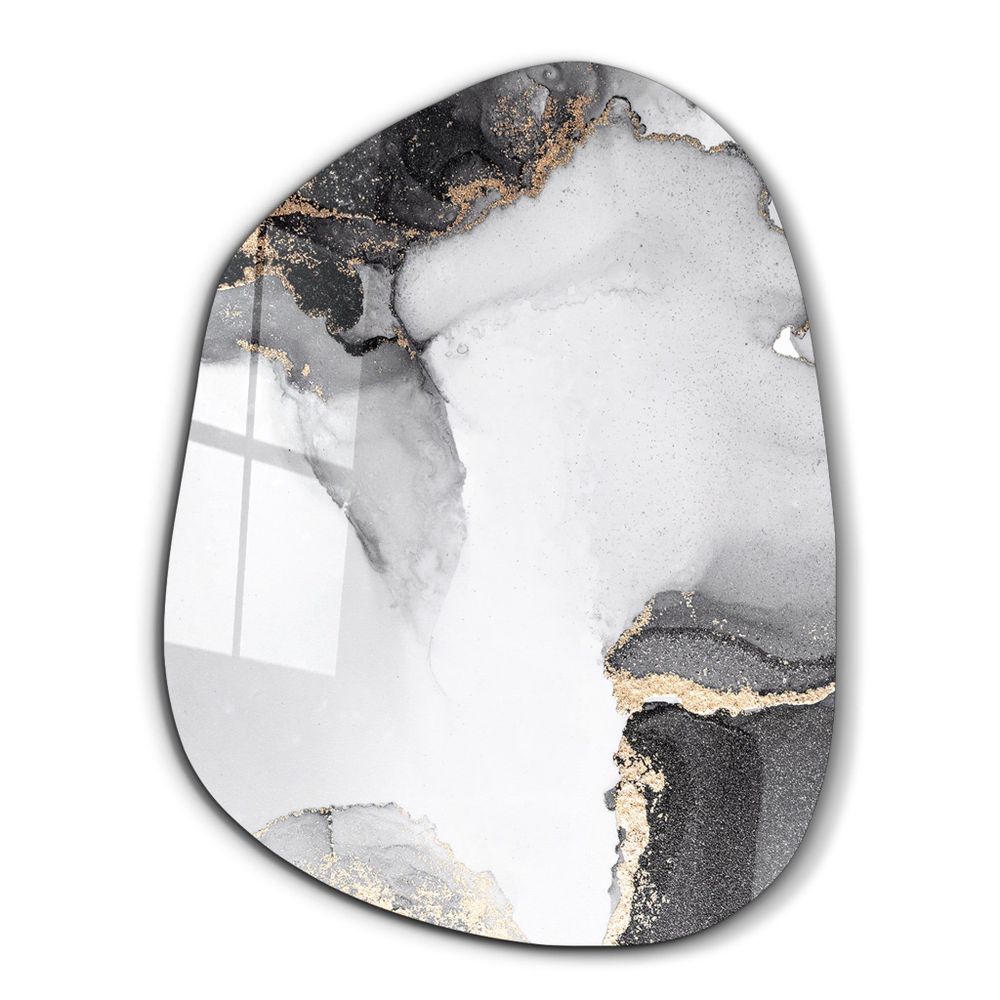 Autres décorations murales - Marbre blanc cassé Art mural en verre de la collection Amorphe 88CMX68CM - ARTDESIGNA