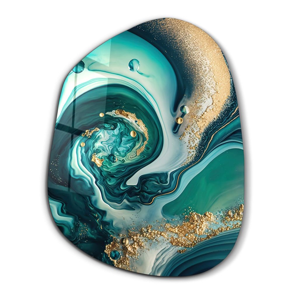 Autres décorations murales - Gouttes Art mural en verre de la collection Amorphe 88CMX68CM - ARTDESIGNA