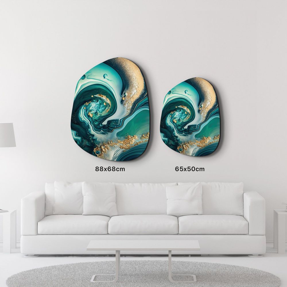 Autres décorations murales - Gouttes Art mural en verre de la collection Amorphe 88CMX68CM - ARTDESIGNA