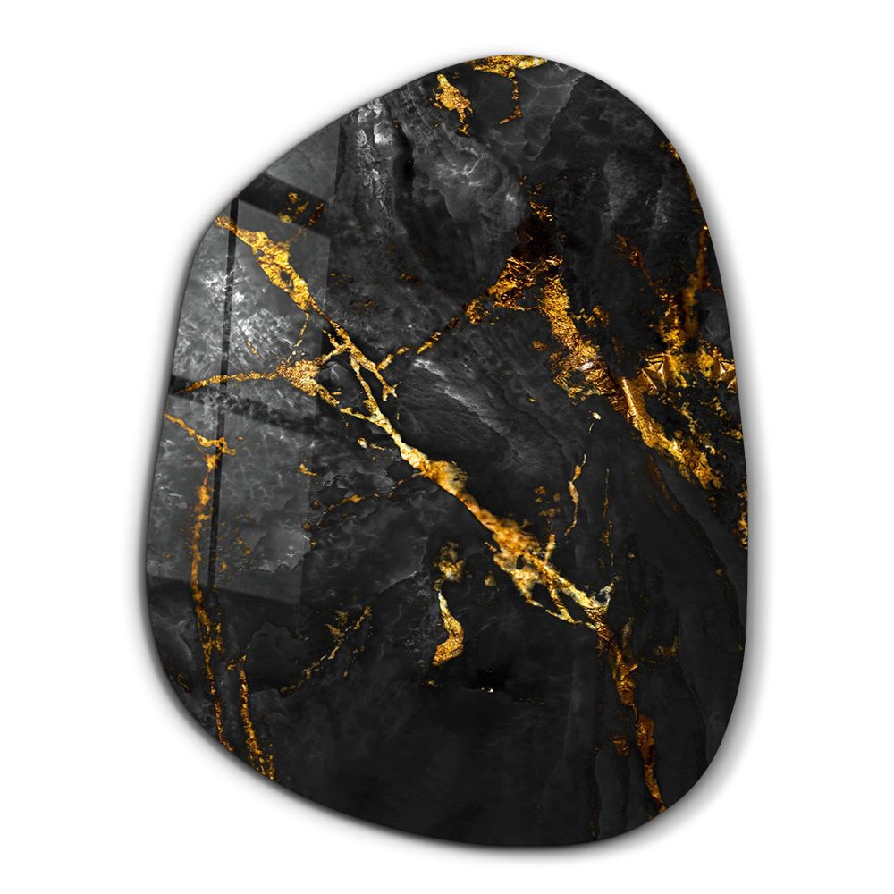 Autres décorations murales - Marbre noir Art mural en verre de la collection Amorphe 88CMX68CM - ARTDESIGNA