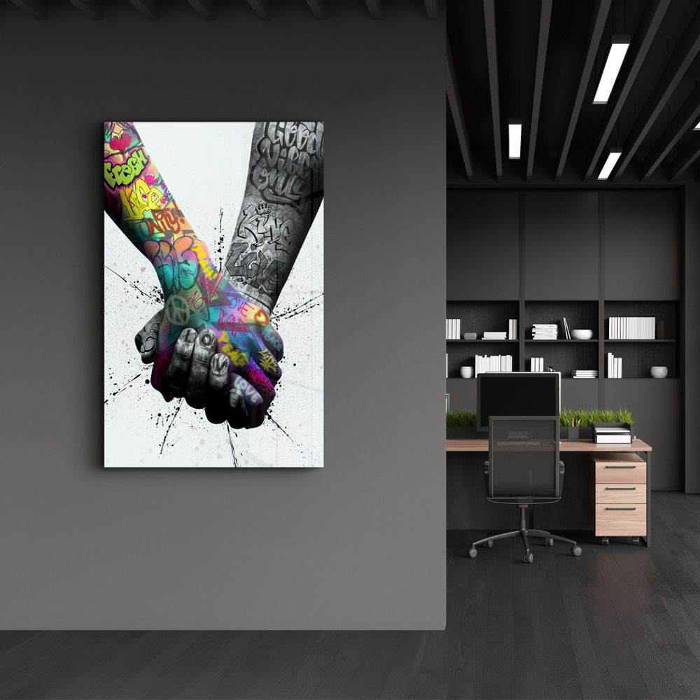 Other wall decoration - Street Art Footwear V2 Glass Wall Art 110CMx70CM - ARTDESIGNA