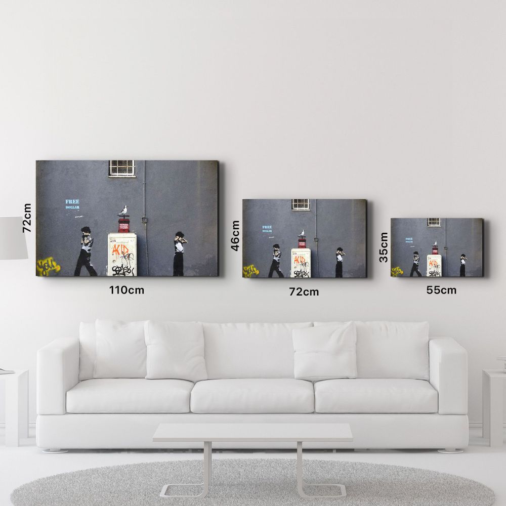 Other wall decoration - Banksy - Dynamite | Glass Wall Art 110CMx70CM - ARTDESIGNA