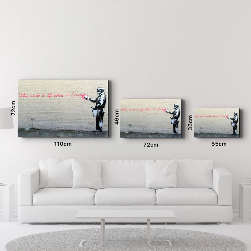 Autres décorations murales - Banksy - Éternité | Art mural en verre 110CMx70CM - ARTDESIGNA