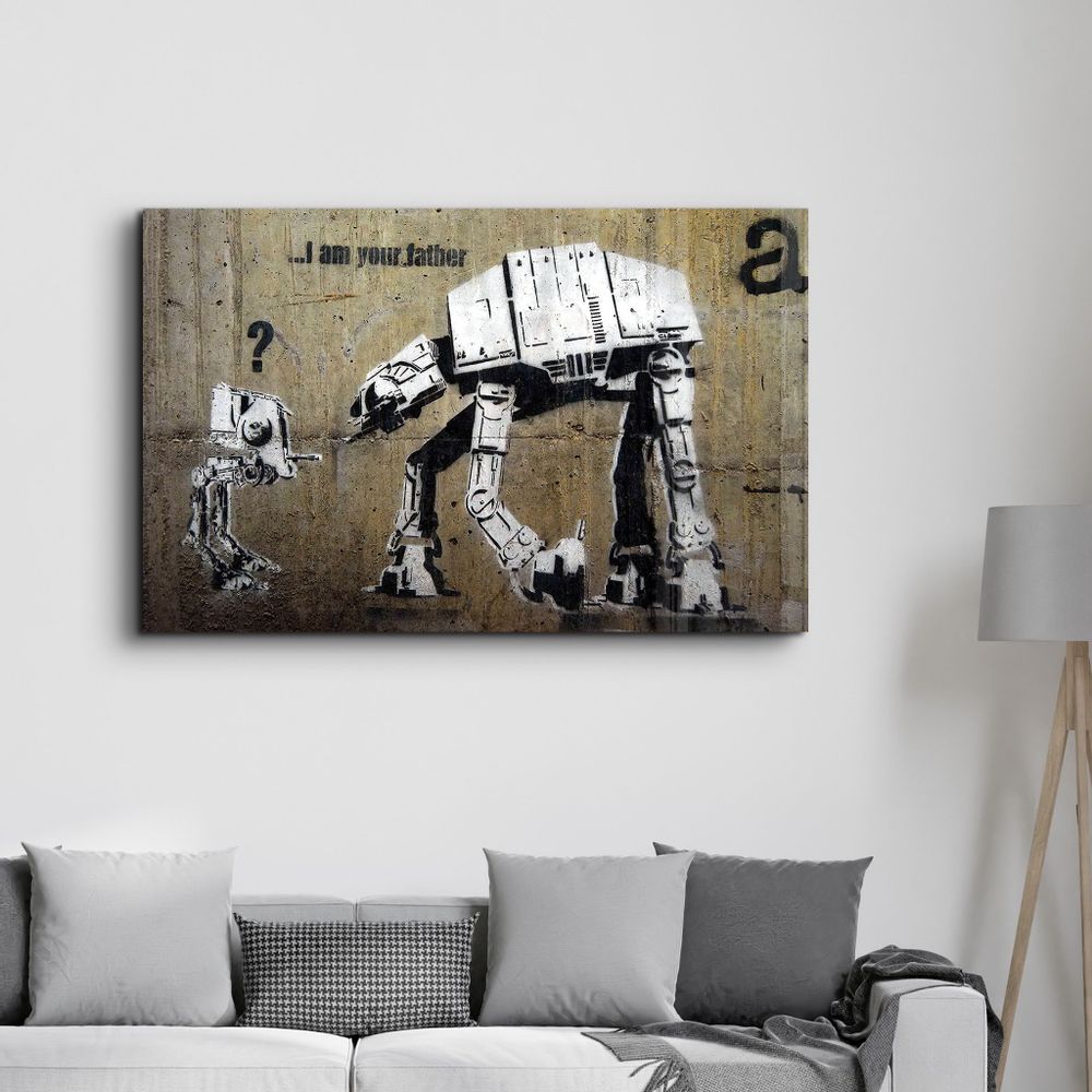 Other wall decoration - Banksy - I am Your Father | Glass Wall Art  110CMx70CM - ARTDESIGNA