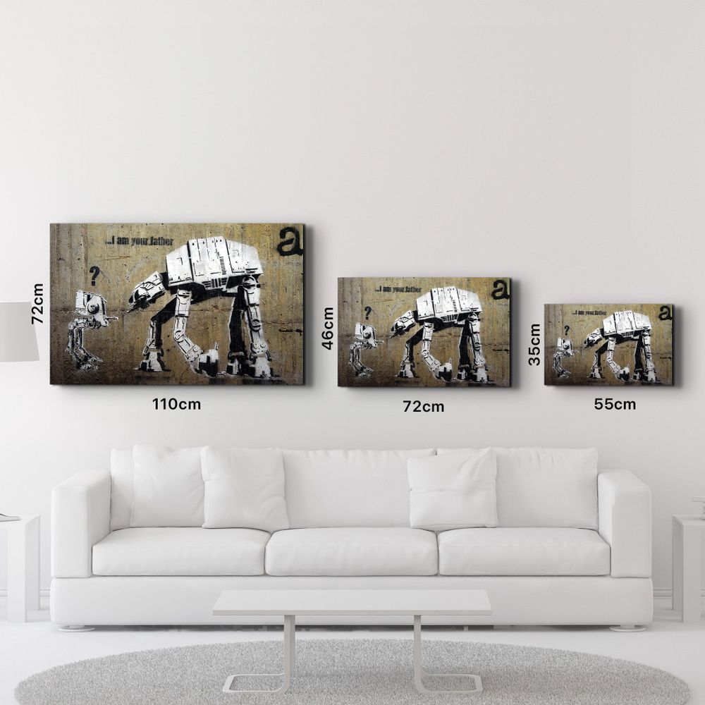 Other wall decoration - Banksy - I am Your Father | Glass Wall Art  110CMx70CM - ARTDESIGNA