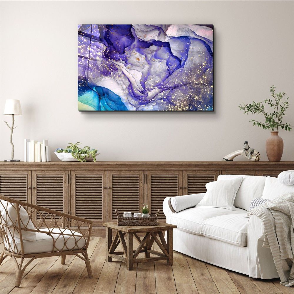 Autres décorations murales - Art mural en verre design en marbre 110CMx70CM - ARTDESIGNA